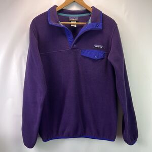 Patagonia Synchilla Snap-T Fleece Pullover Womens Medium Purple FLAW
